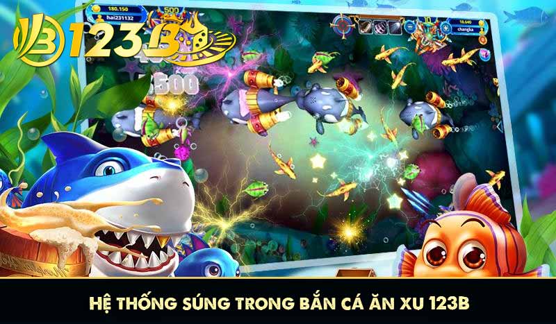 Bắn Cá Ăn Xu 123B Cực Đã Với iteam Bắn Cá hấp dẫn 12 Hệ thống súng trong bắn cá ăn xu 123B
